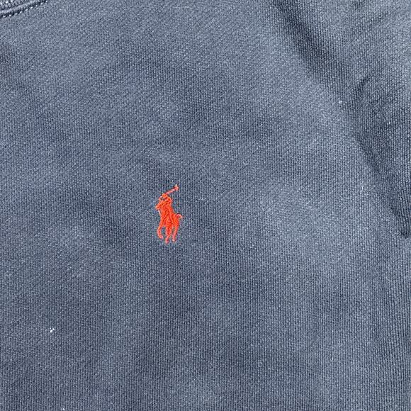 Polo Ralph Lauren Crew Neck/ Vintage Sweatshirt Sweater Fleece Navy Red Pony XXL - Picture 3 of 9